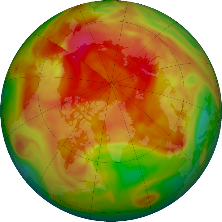 Arctic ozone map for 15 April 2024
